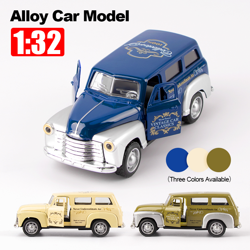 Party Games Bus - 1:32 Legering Simulatie Schoolbus Klassieke Vintage