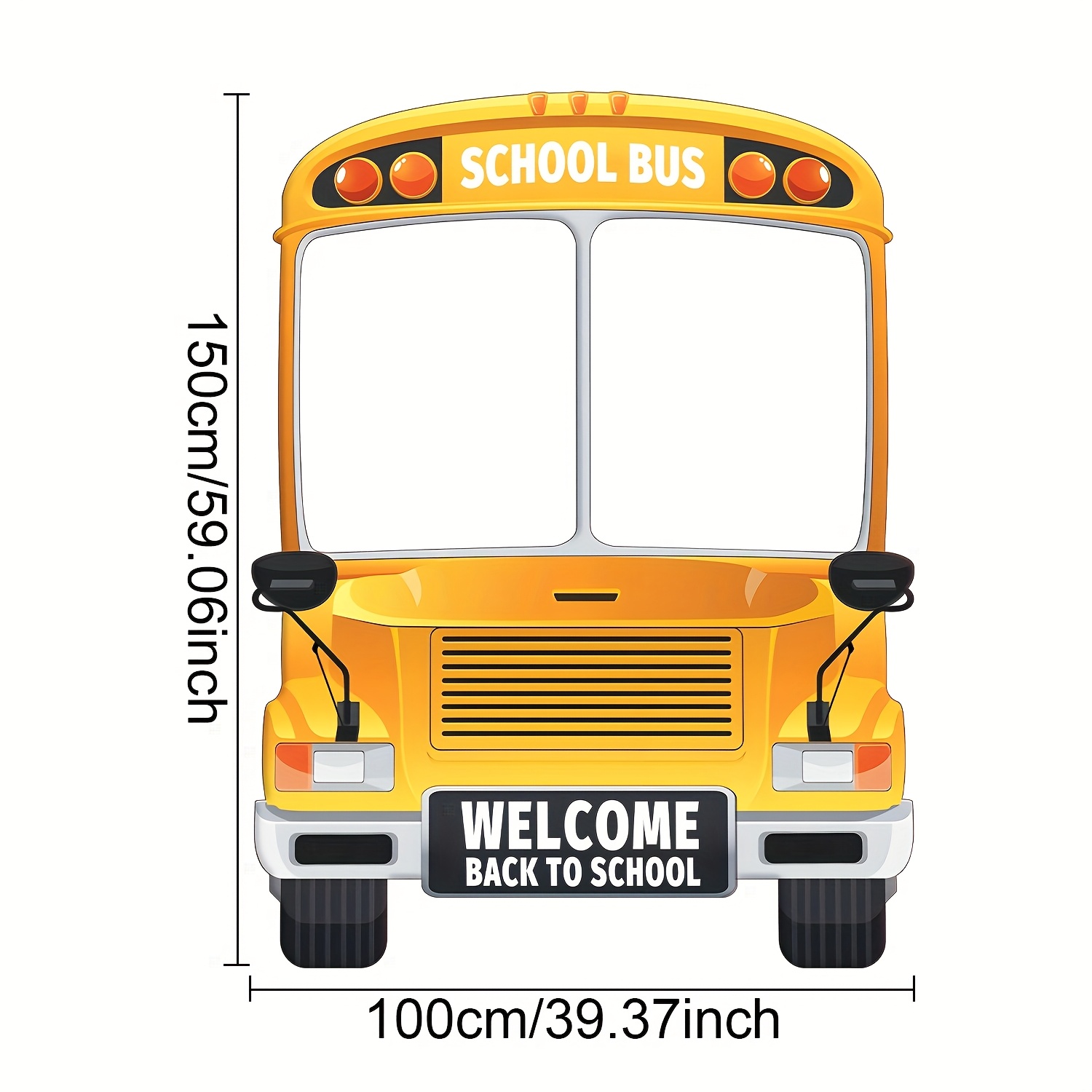 Party Games Bus - 2D platte 1pc back-to-schoolseizoen fotografie polyester