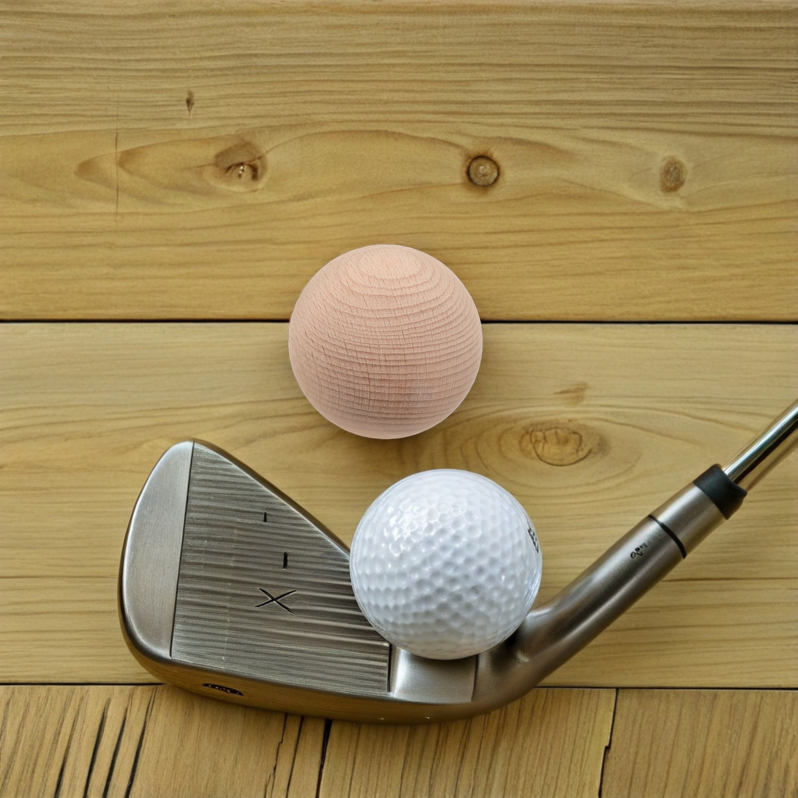 Croquet Set Lawn - 6-delige houten croquetballenset voor buiten, rustieke