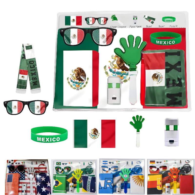 Party Games No Equipment - Voetbalwedstrijd 2026 thema fan-accessoires set -