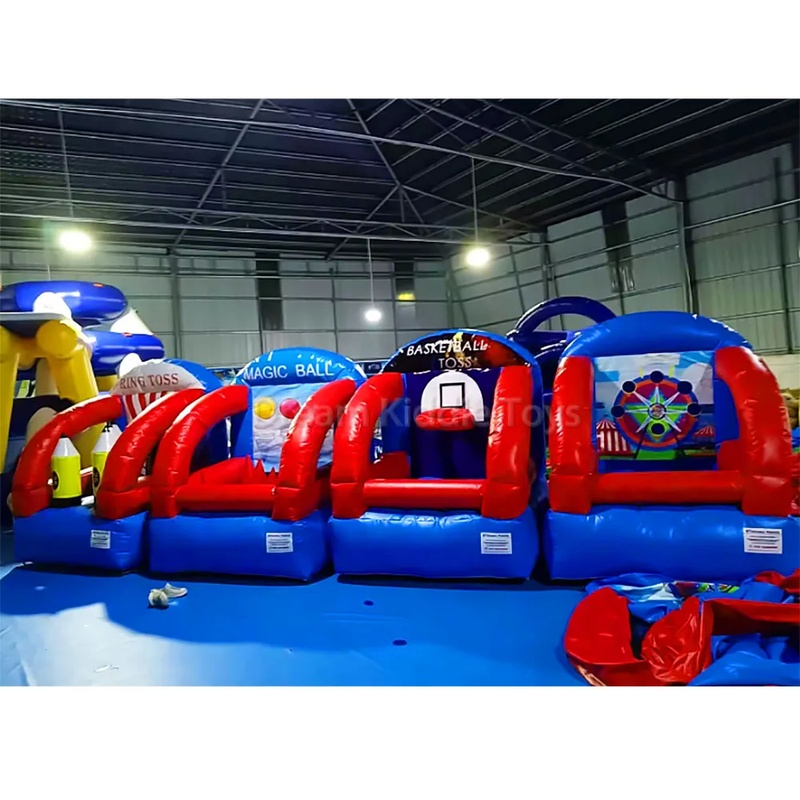 Party Games No Equipment - 4-in-1 opblaasbare spelstructuur, opblaasbaar gooi-spel, buitenspeelgoed,