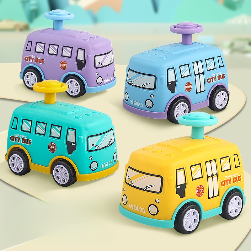 Party Games Bus - Rebound Inertie Drukken Auto Vliegtuig Bus