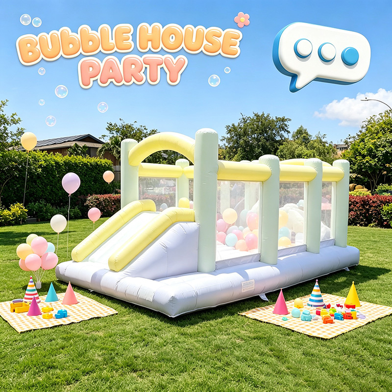 Party Games Easy Kids - Effenkleurige mini opblaasbare hindernisbaan, commerciële PVC