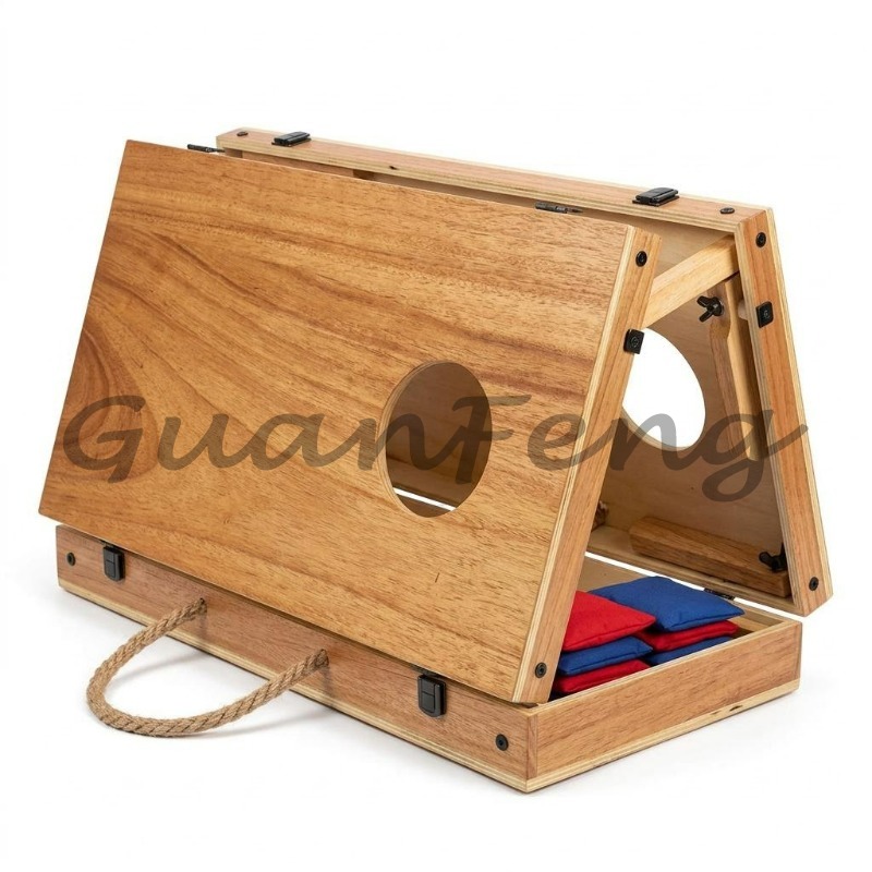 Cornhole Board Set - Houten opvouwbare cornhole set, beanbag-tossbord, binnen-