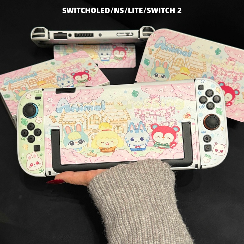 Party Games Switch 2 - Schattige dierenparty Switch2 beschermhoes Cartoon patroon
