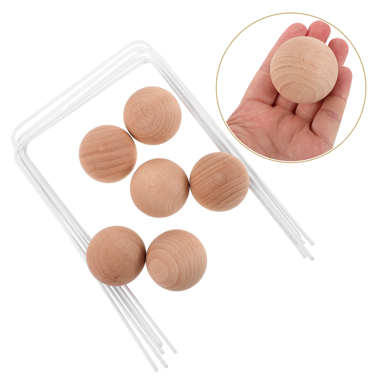 Croquet Set Lawn - 1 Set Croquet Spelset Premium Hout