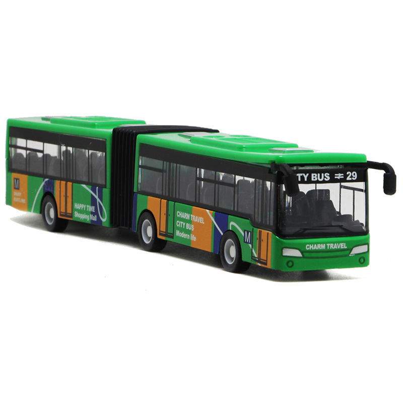 Party Games Bus - Dubbeldeelige stadsbus speelgoed simulatie terugtrekvoertuig model
