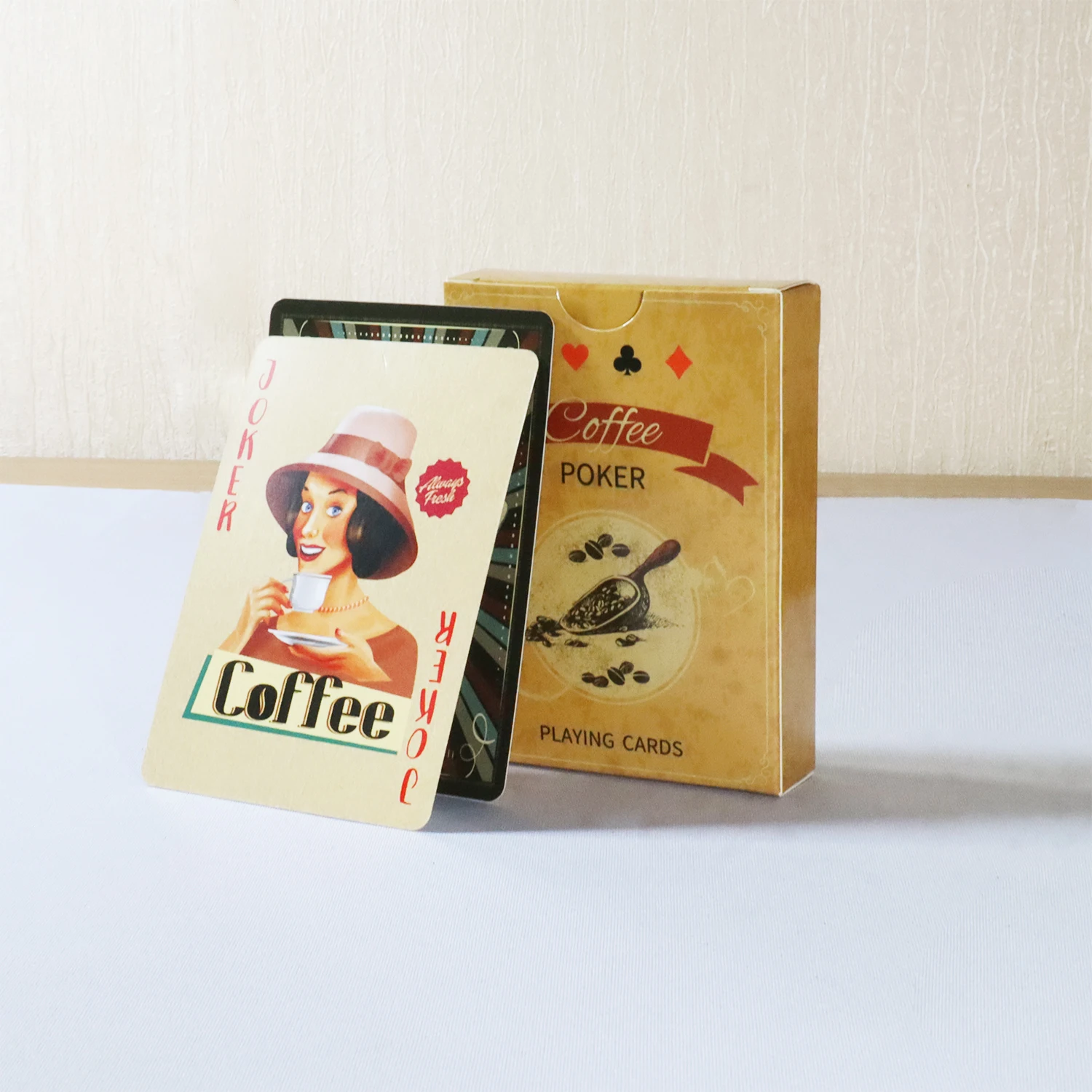 Book Party Games - Koffiepapier speelkaarten Vintage stijl 54-kaarten dek