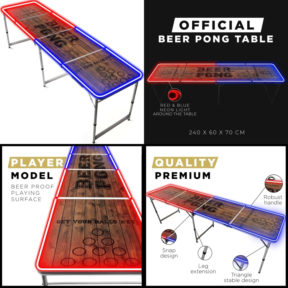 Party Games College - Party Drinkspel Aangepaste LED Opvouwbare Draagbare