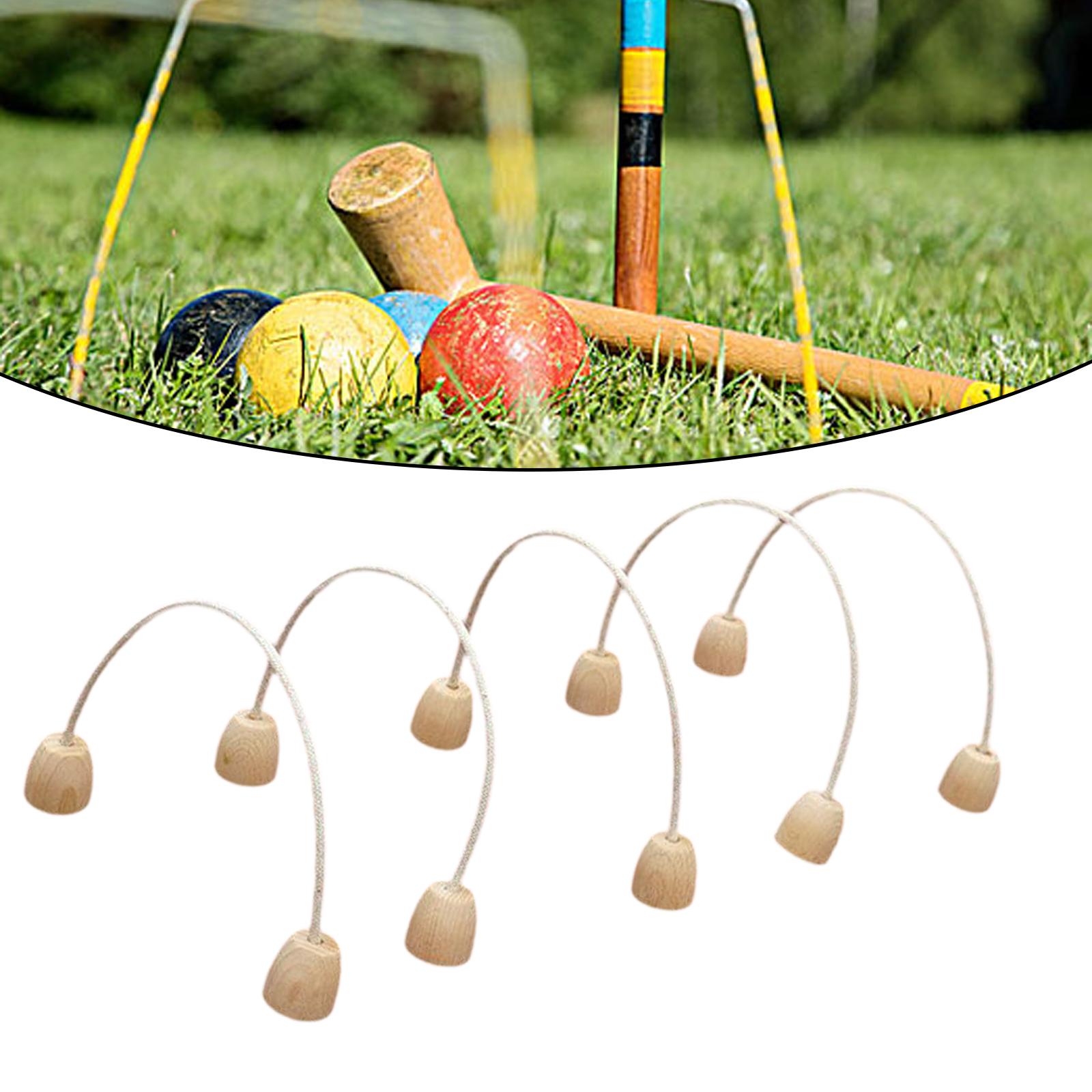Croquet Set Lawn - Houten croquet-hoepels, outdoor gateball-wicketset voor familiespellen