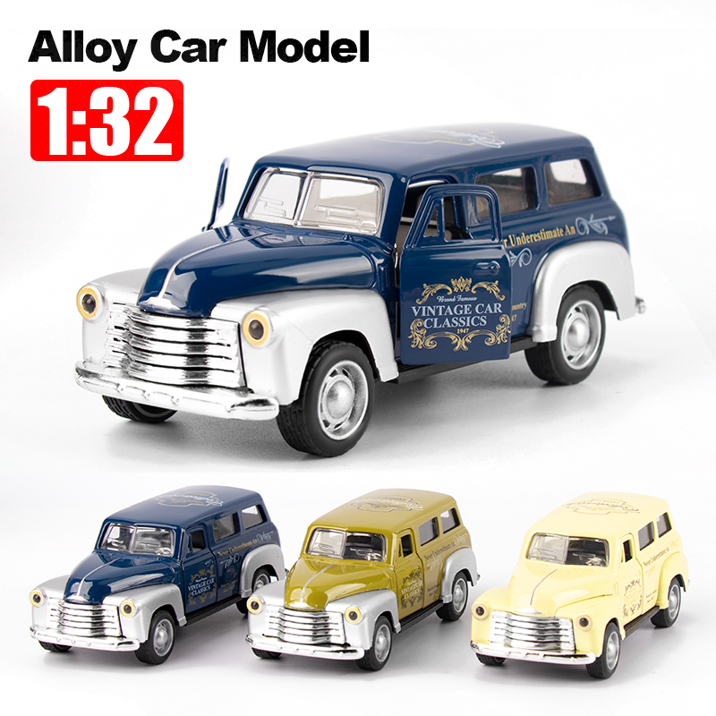 Party Games Bus - 1:32 Legering Chevrolet Schoolbus Klassieke Vintage