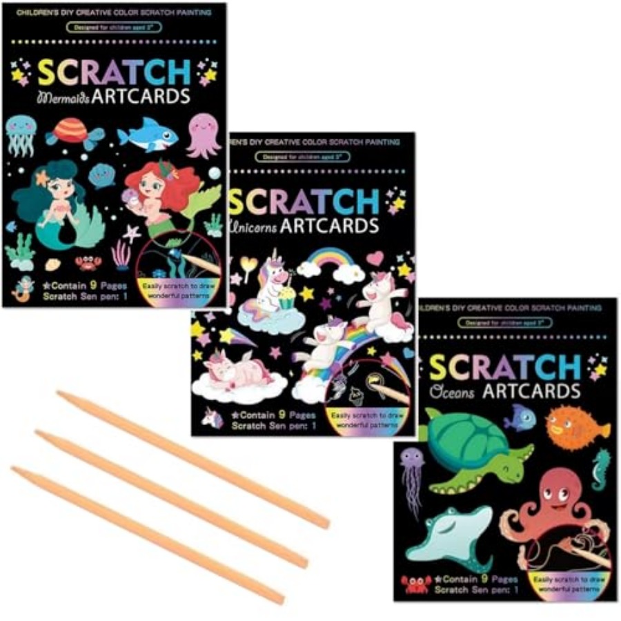 3 Set Magisch Kraspapier Kunst - Book Party Games recensie en prijs