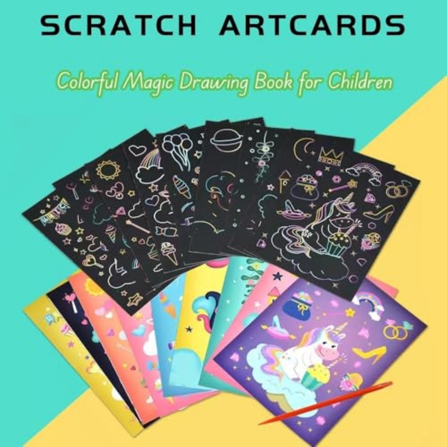 3 Set Magisch Kraspapier Kunst - Book Party Games recensie en prijs