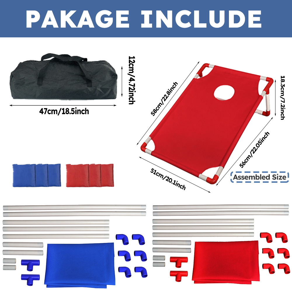 9-delige draagbare cornhole-sp - Cornhole Board Set recensie en prijs